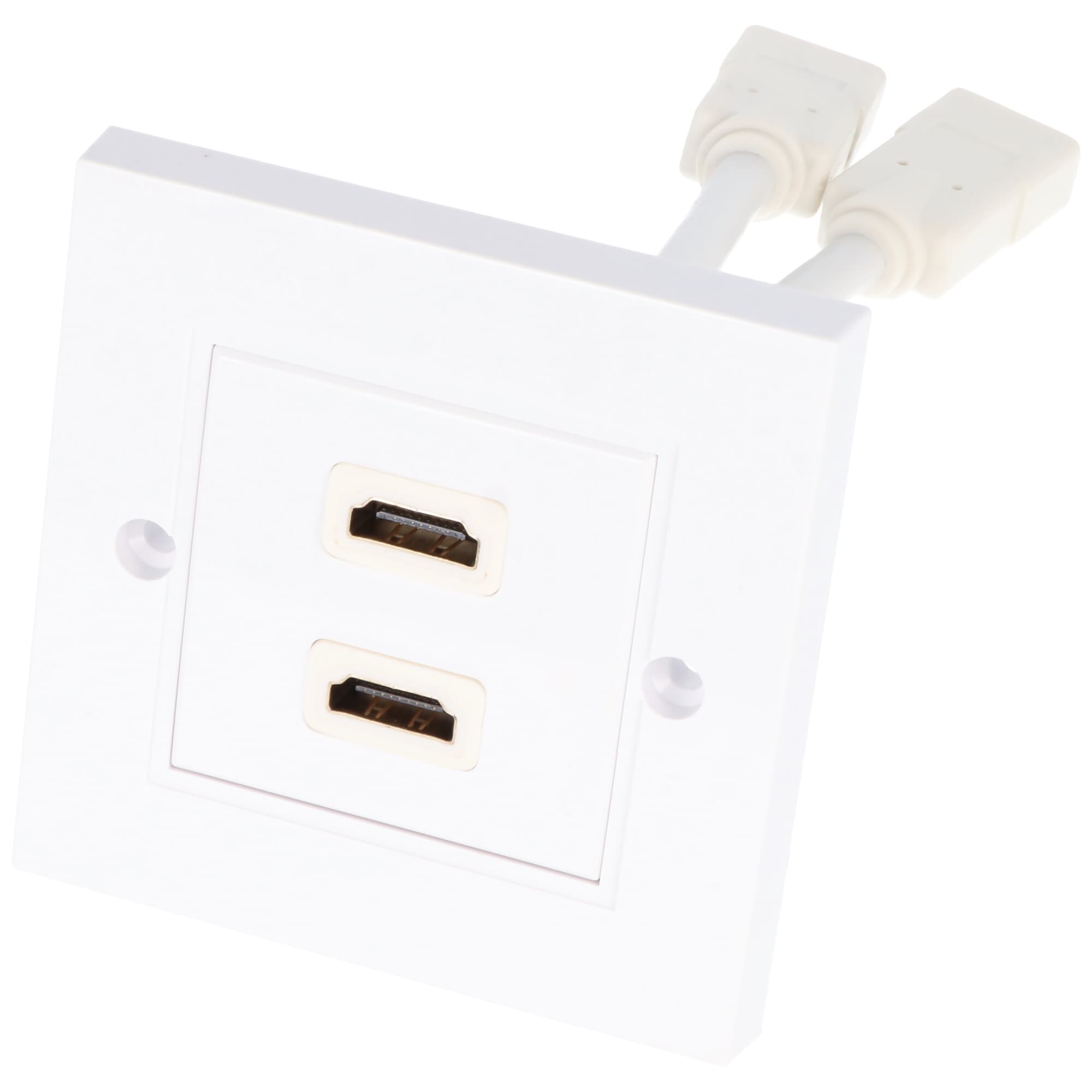 Prise murale HDMI™ 2x prise HDMI™ (Type A) > 2x prise HDMI™ (Type A) 86mm x 86mm