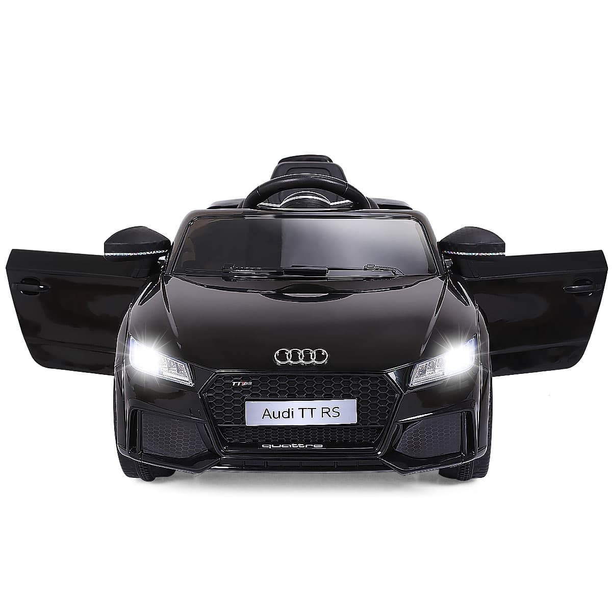 CostwayVoiture Audi TTRS Electrique pour Enfants 12V Max. 5 Km/h Double Porte avec Télécommande 2.4G